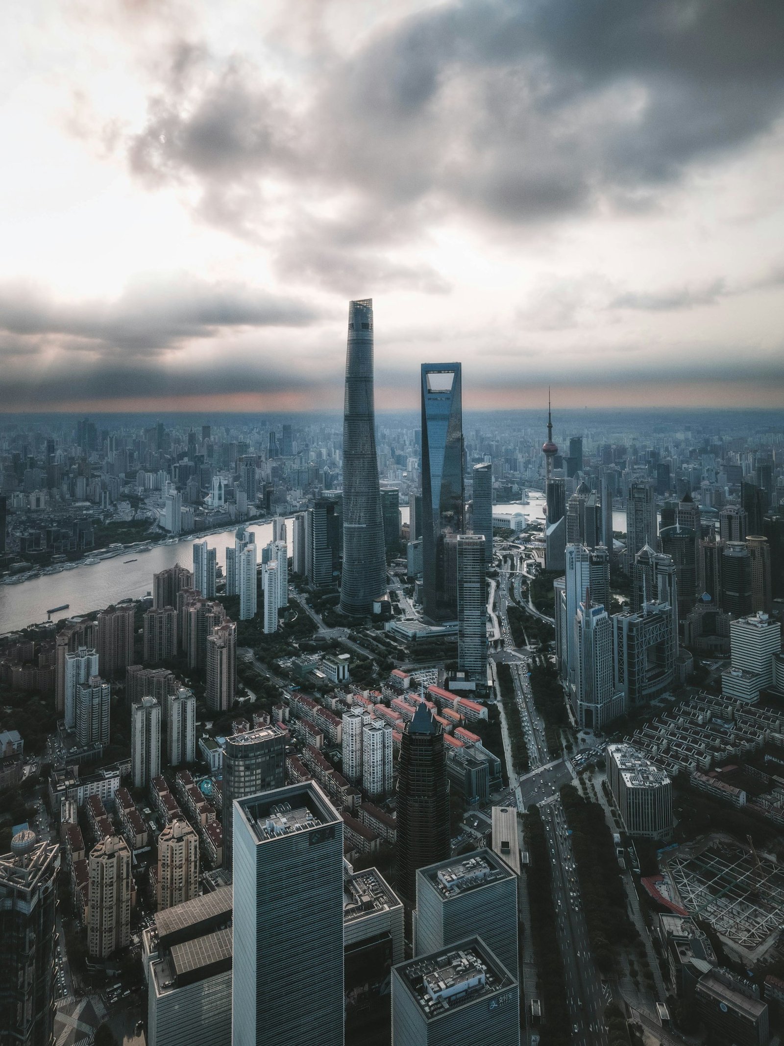 Shanghai skyline in China